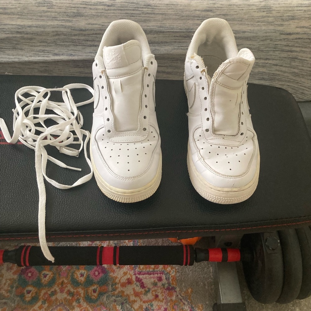 White Nike Air Force Ones